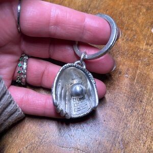 Tiffany & Co. Silver Baseball Glove Keychain